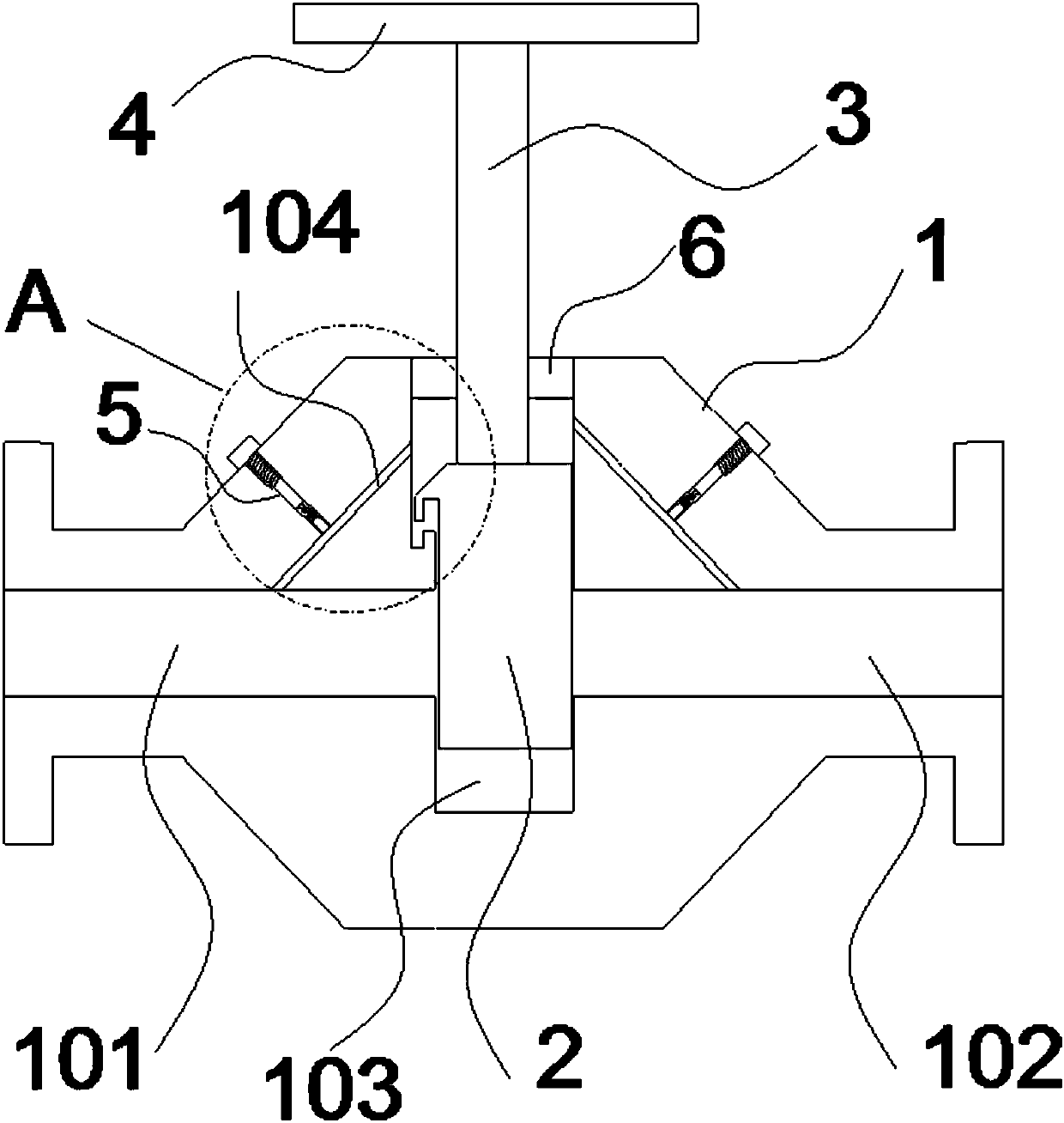 Cut-off valve for natural gas wellhead