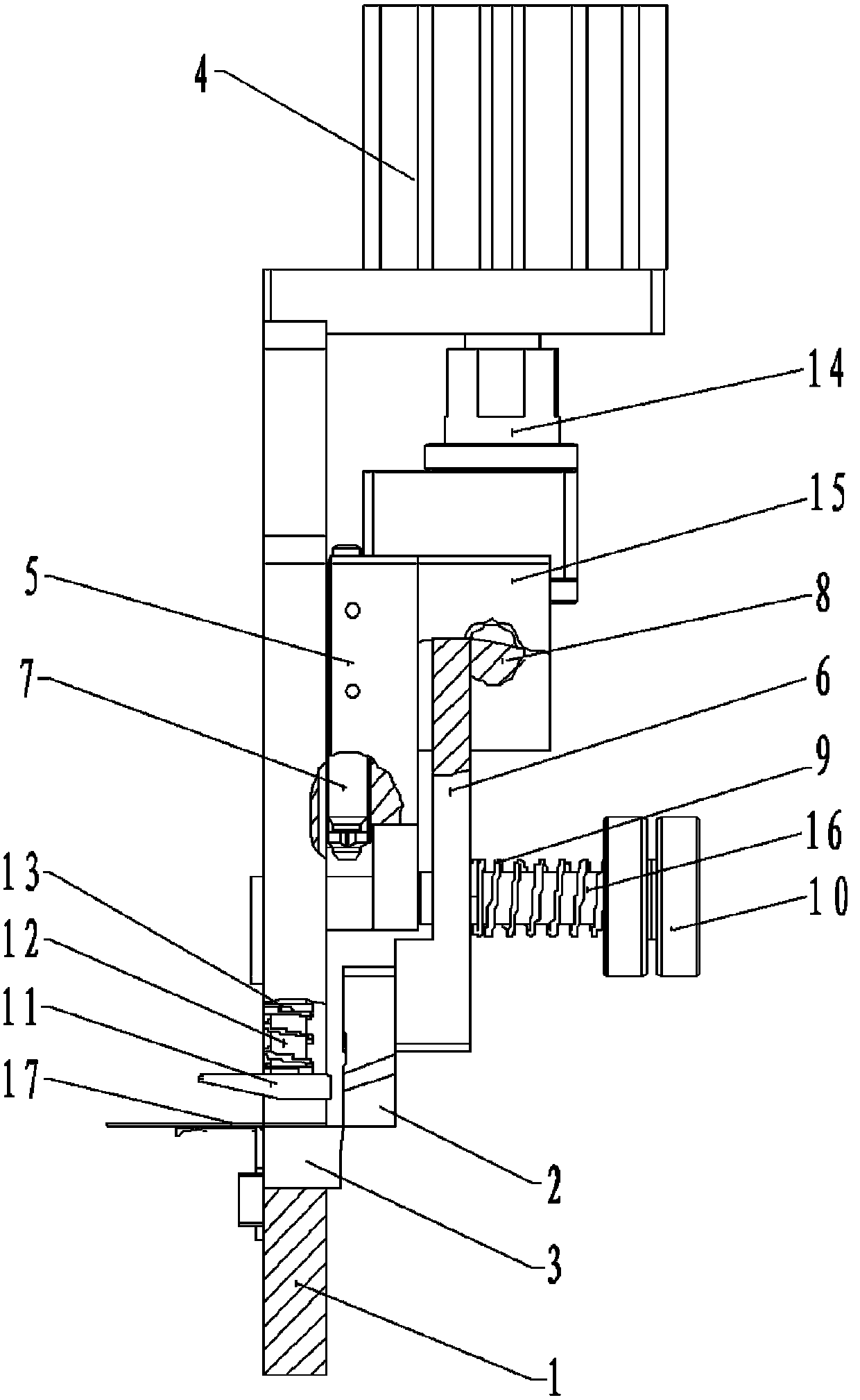 Cutting mechanism of battery pole piece