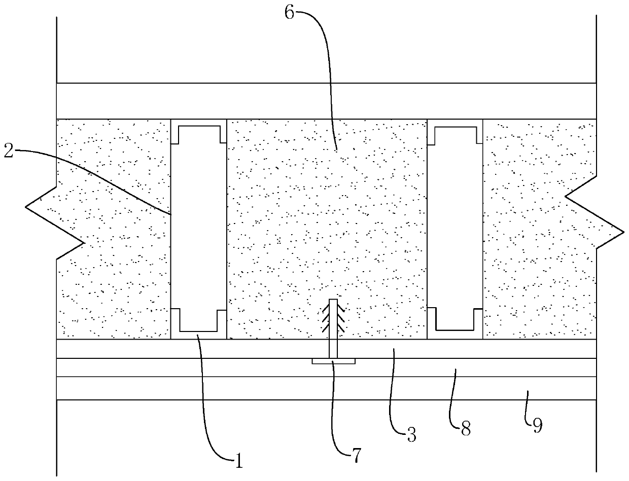 Cast-in-place concrete non-dismantling composite formwork heat insulation system and construction process thereof