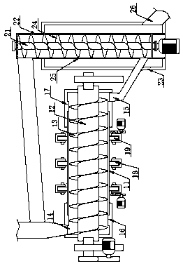 Circulating type cement clinker crushing device