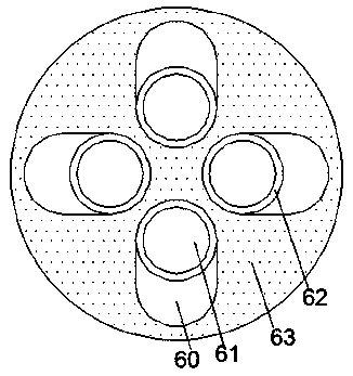 Rapid drying and recycling device for liquid dung