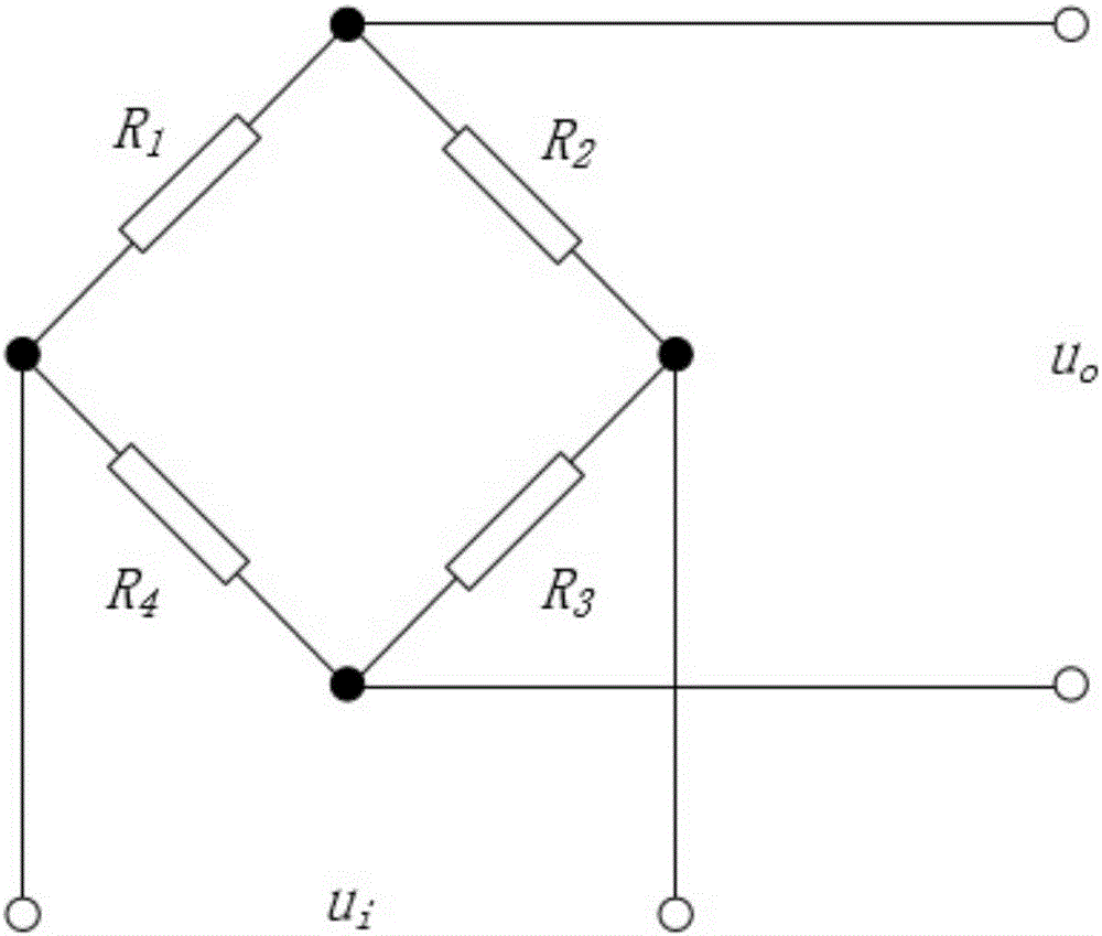 Lateral deviation full-bridge double-interdigital metal strain gauge capable of measuring surface strain lateral partial derivatives