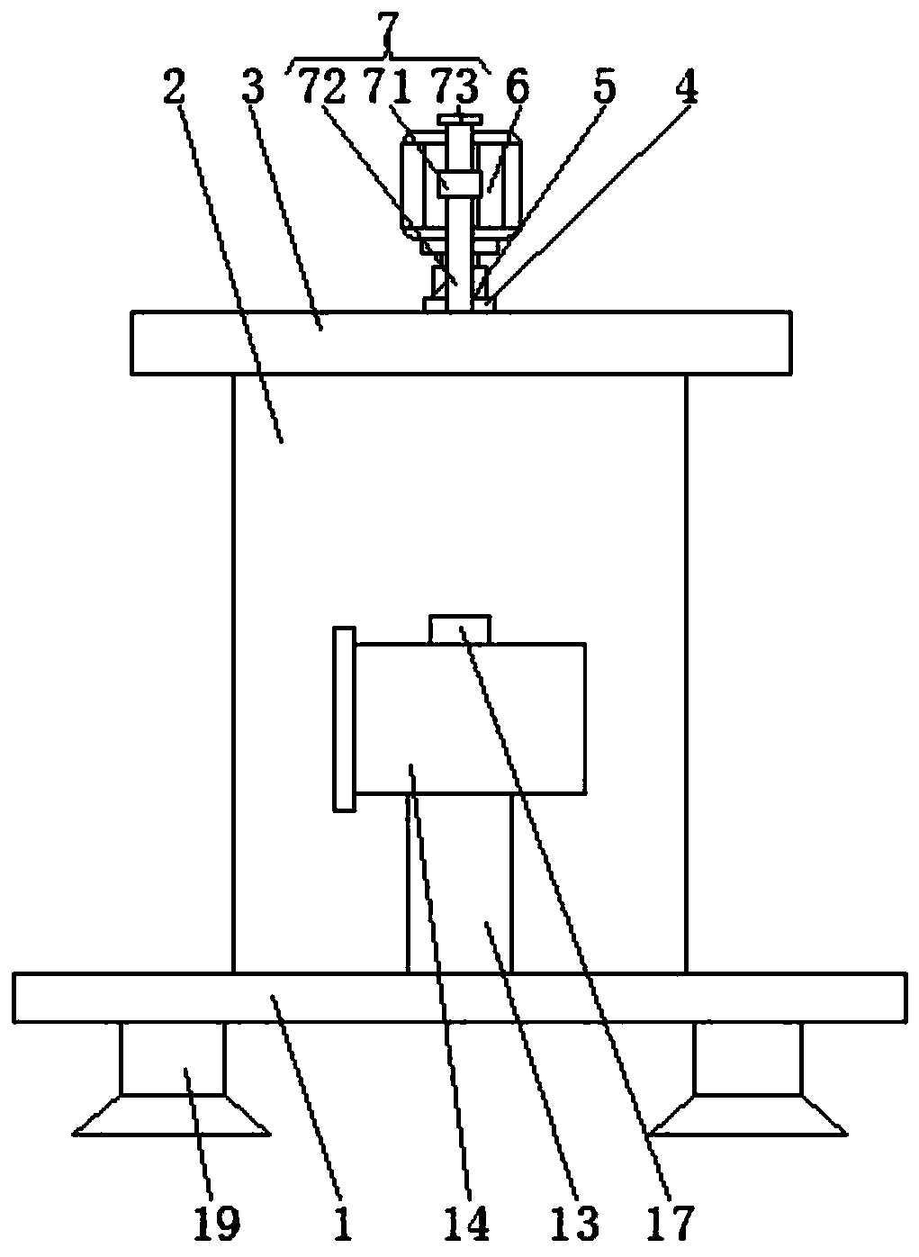 Spring compressing machine facilitating compression quantity detection and used for spring