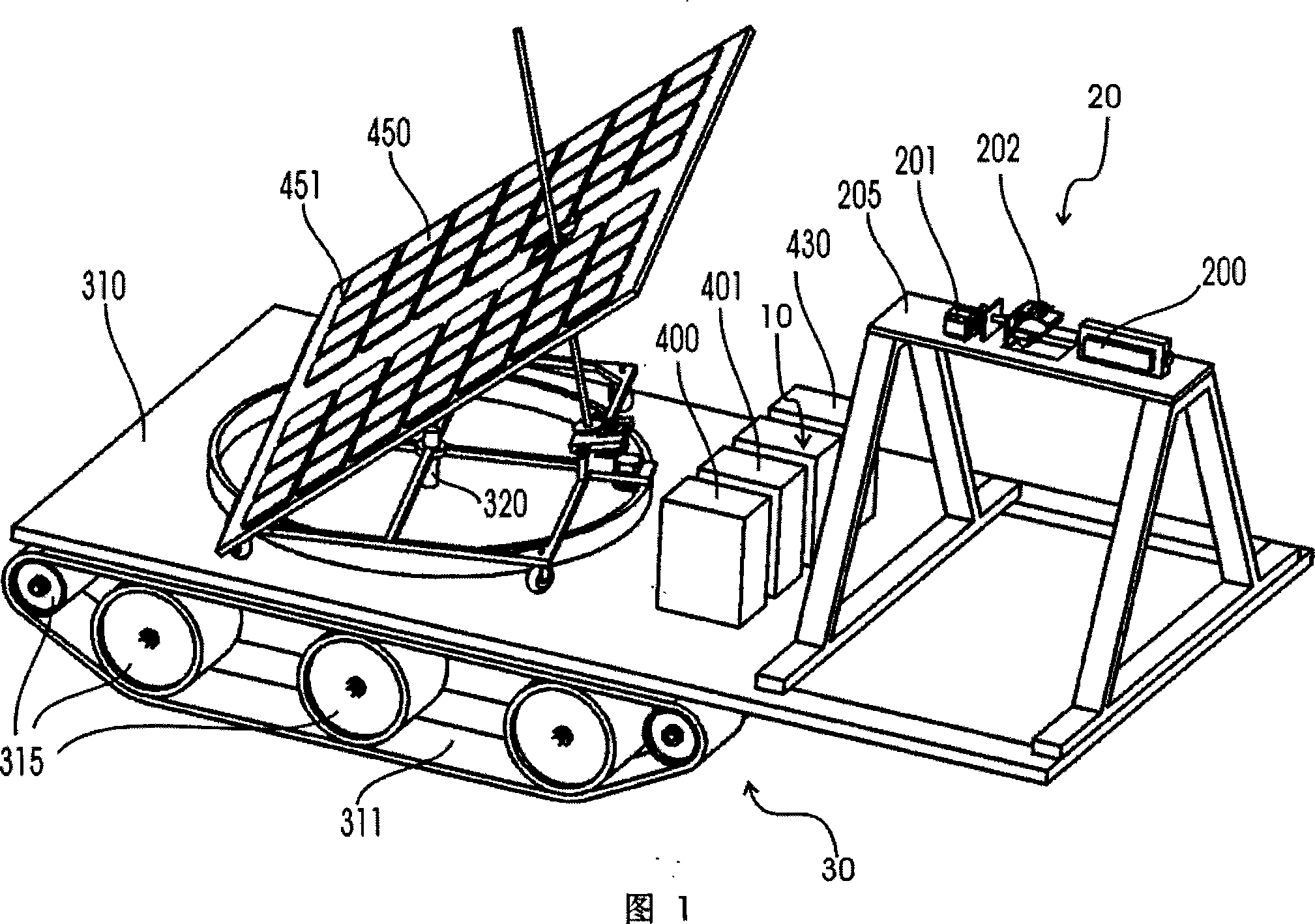 Intelligent road making and desert surface hardening system utilizing solar energy