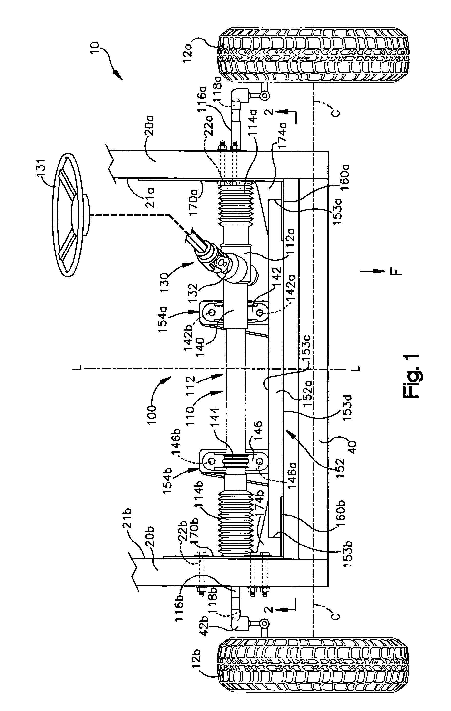 Cradle for steering assembly