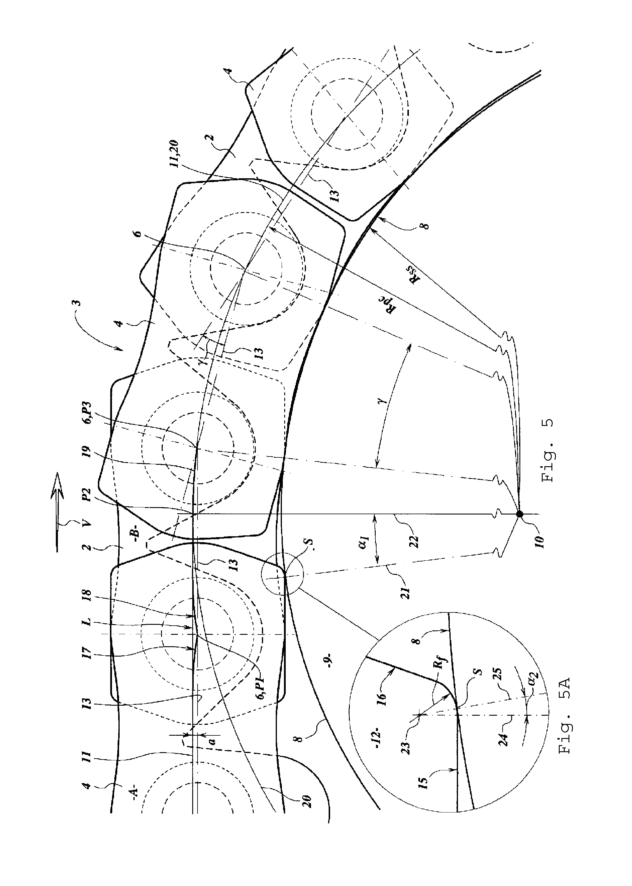 Chain for a chain transmission