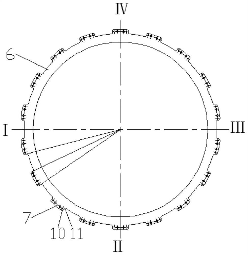 Hydraulic kettle clamp and upper flange tooth structure and manufacturing method