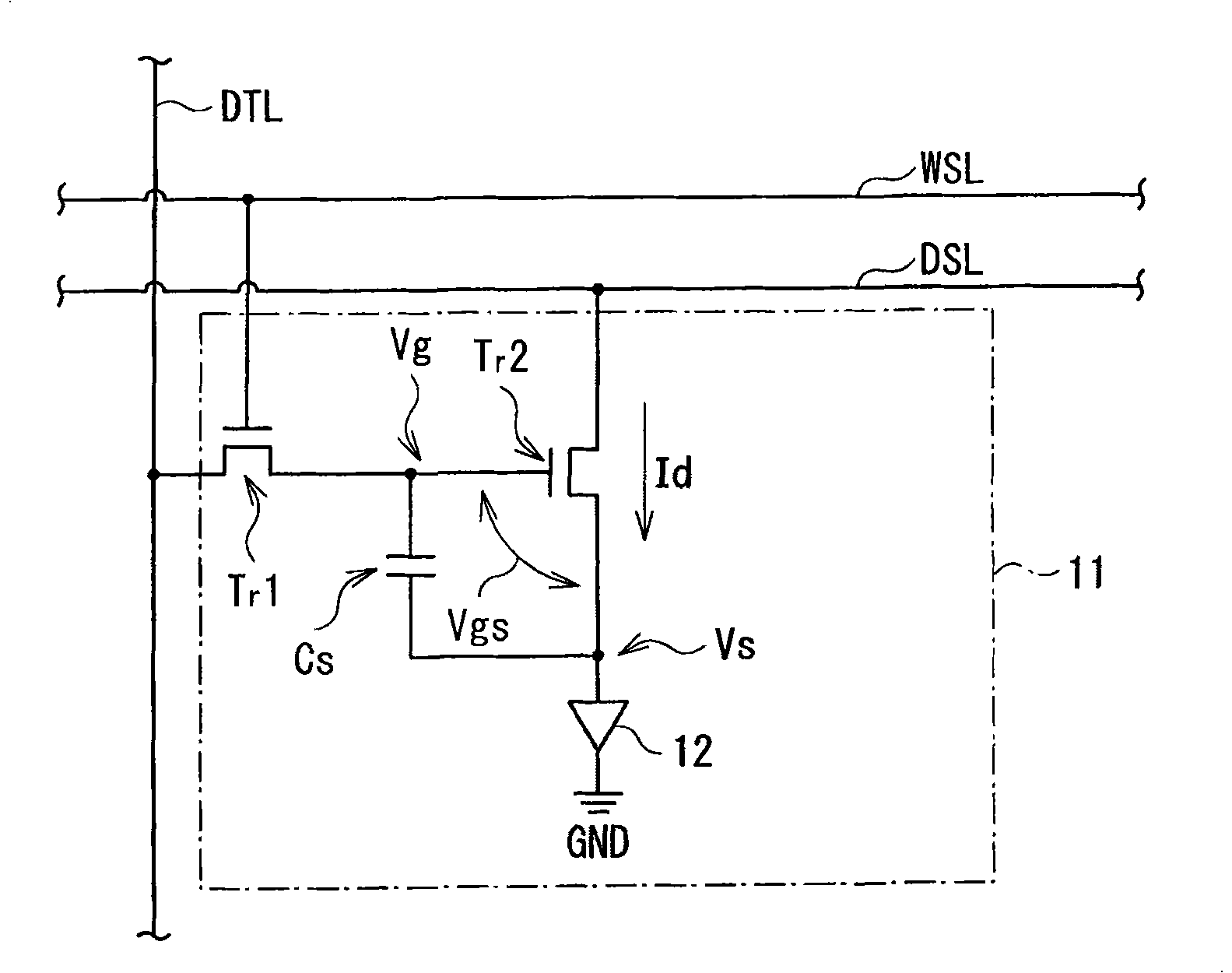 Display device, method of driving the same, and electronic unit