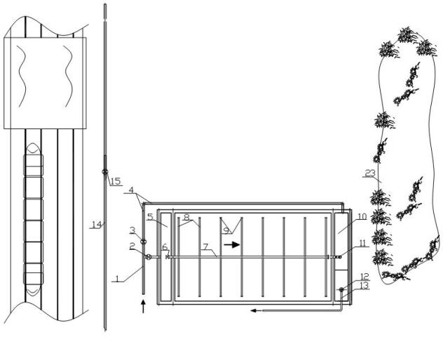 Ecological wetland buffering system along high-speed rails