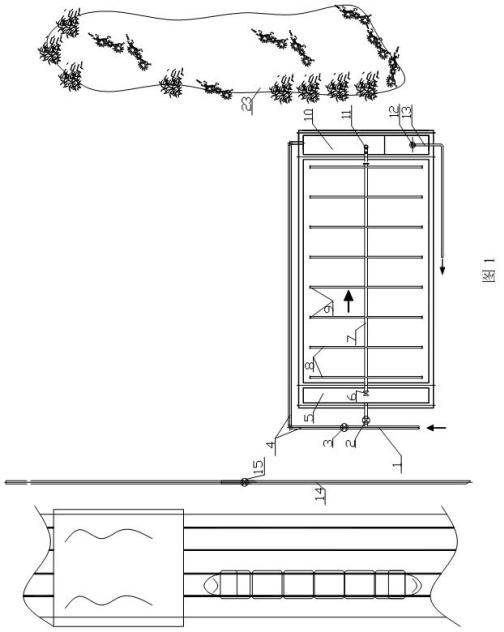 Ecological wetland buffering system along high-speed rails