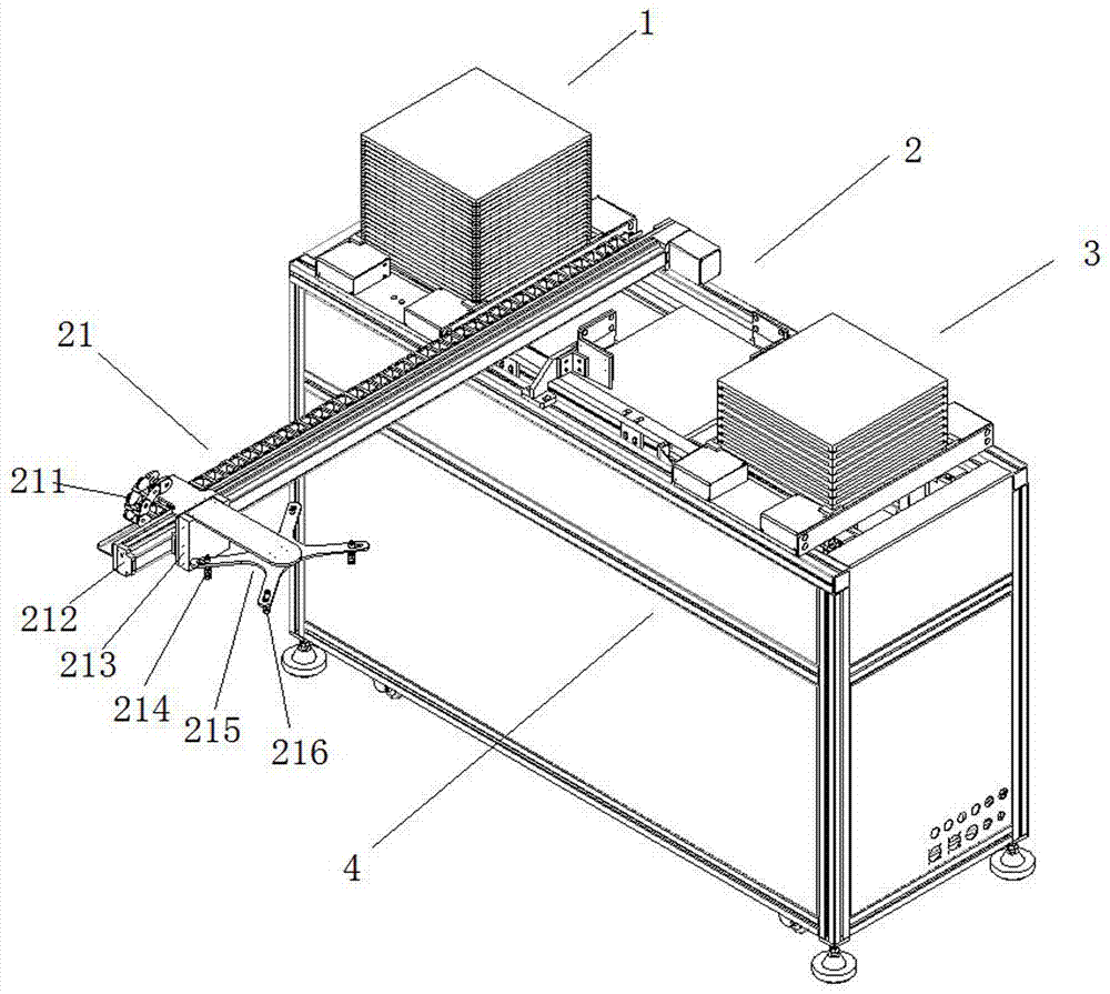 Universal automatic loading and unloading system based on bottom tooling separation method based on conveyor belt