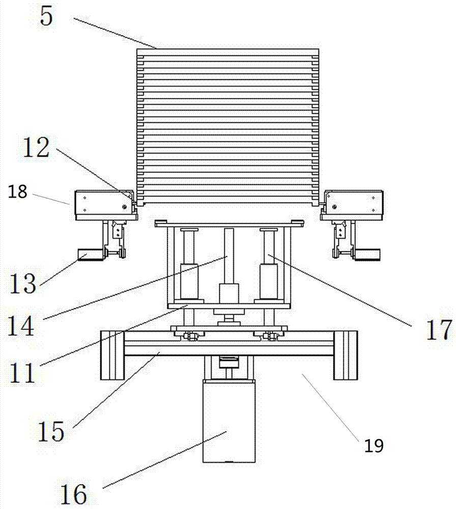 Universal automatic loading and unloading system based on bottom tooling separation method based on conveyor belt