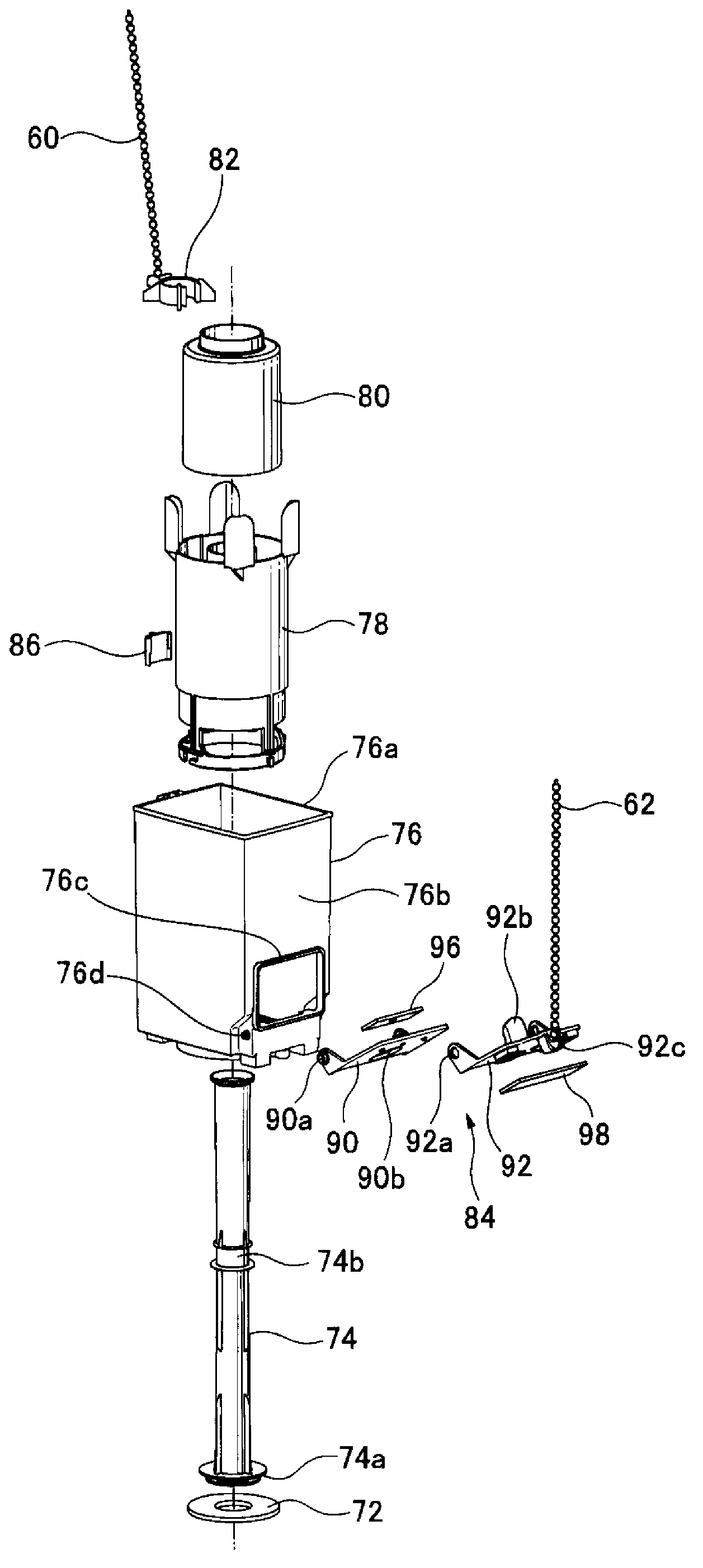 Wash water tank device and drainage device