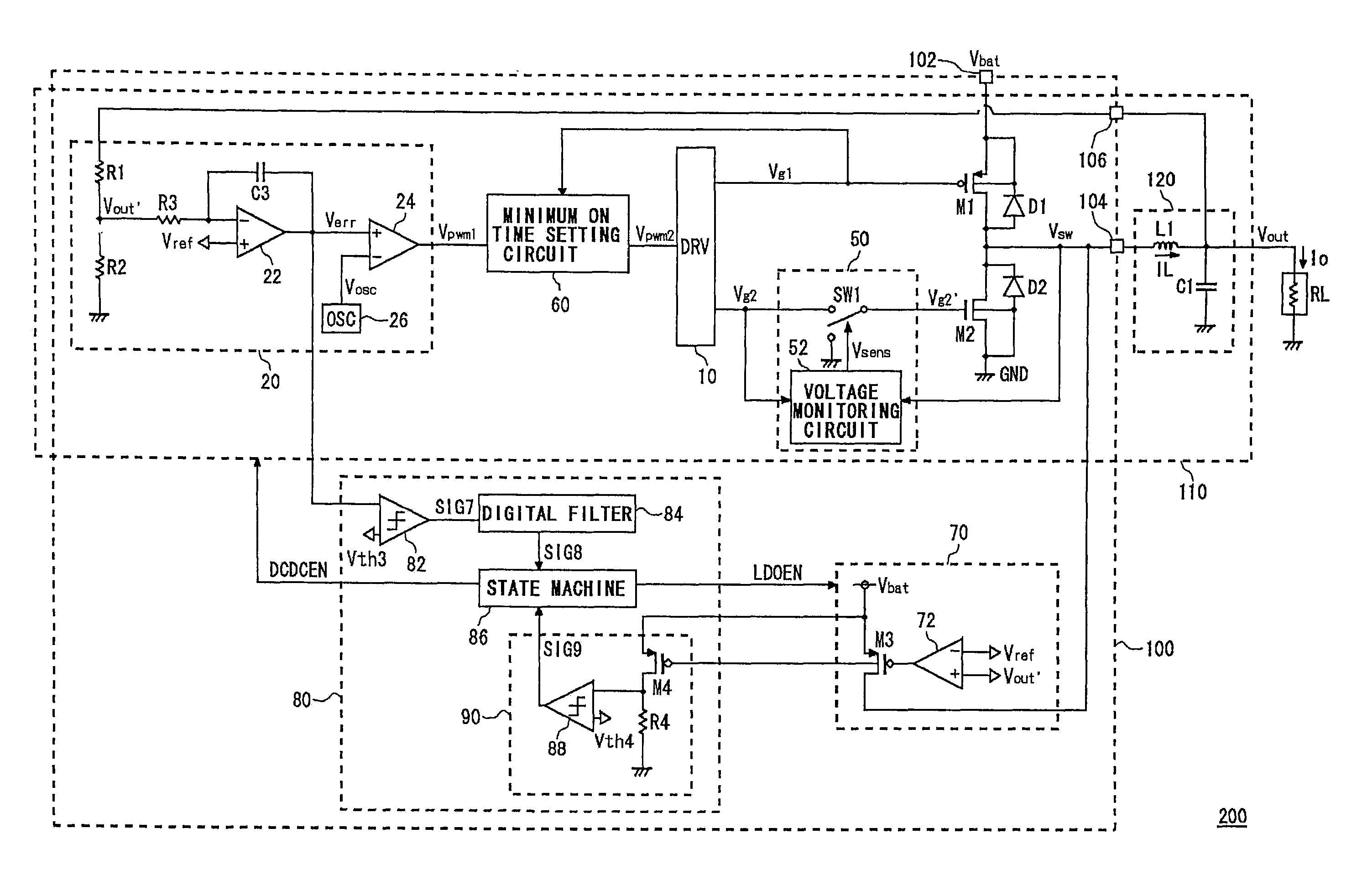 Power supply apparatus having switchable switching regulator and linear regulator