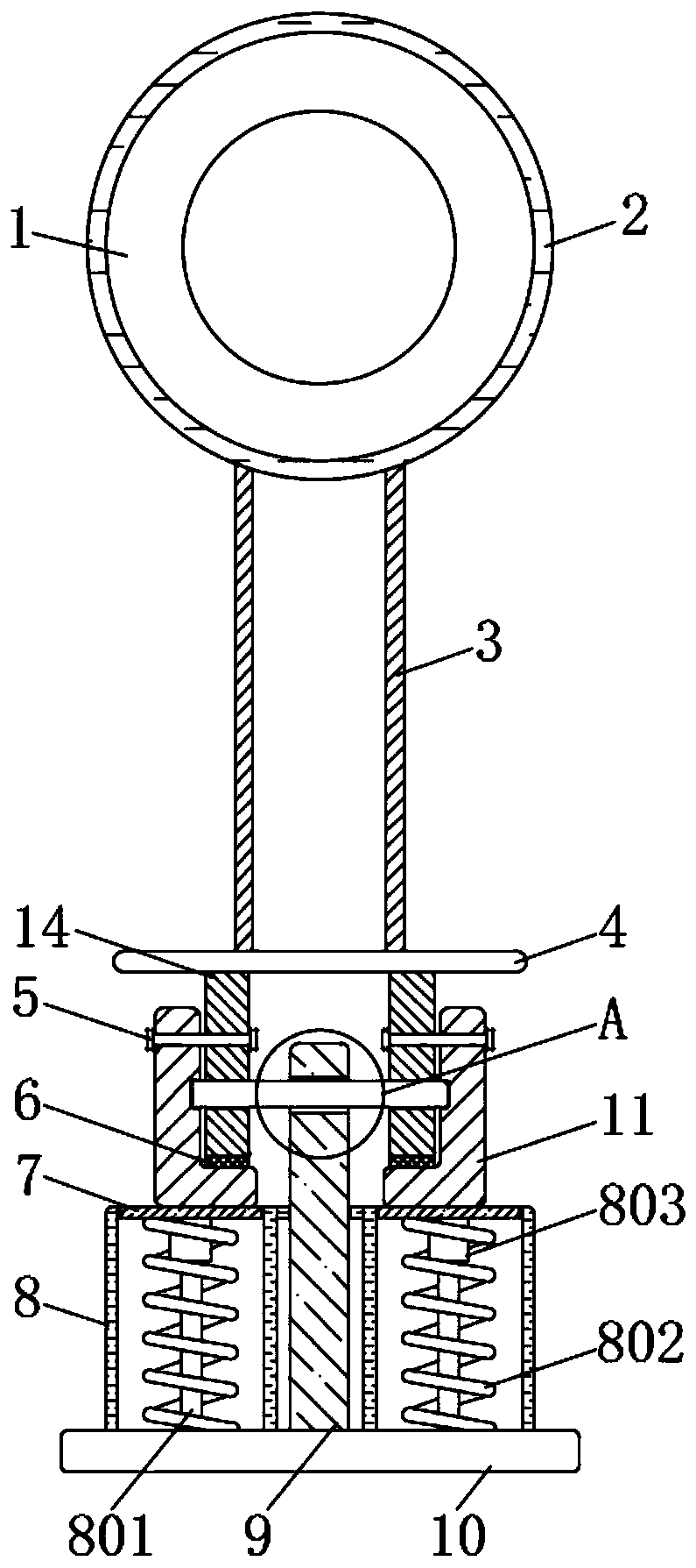 Vibration isolation bracket of nuclear power station