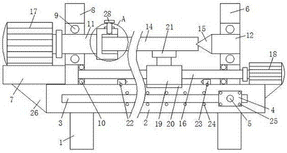 Automatic reciprocating type polishing device for automobile shafts