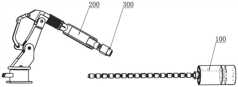 Flexible robot arm shape measuring method and system based on equivalent center point recognition