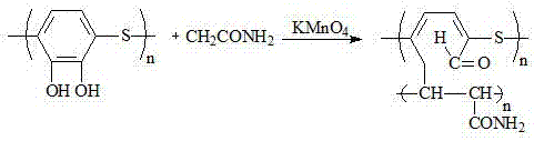 Functional denitration filter material prepared with ring opening polymerization method