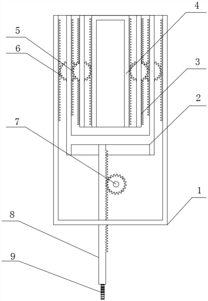 A multi-stage telescopic cylinder structure and a telescopic cylinder-type folding wing