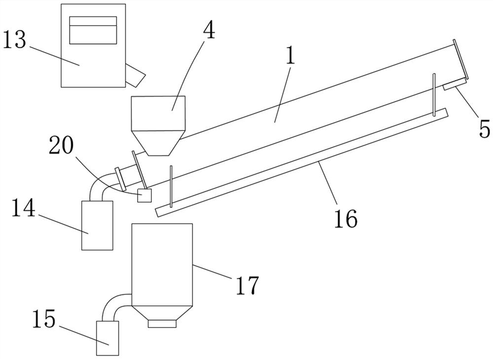 Grass grading conveying device