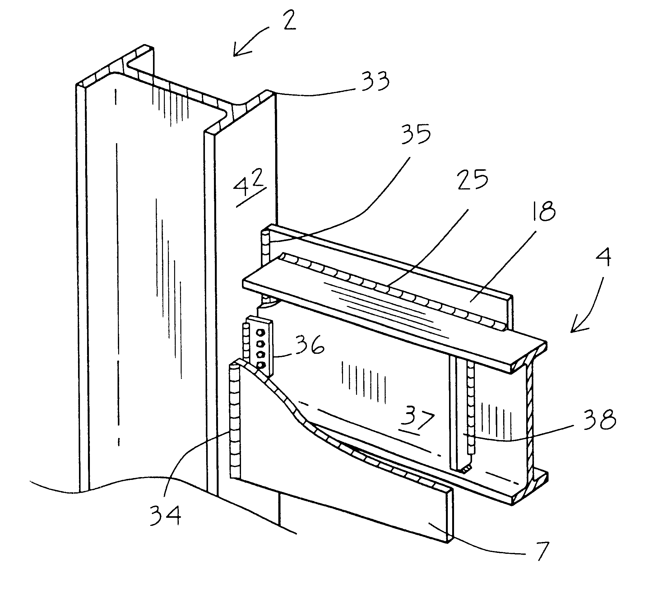 Gusset plates connection of beam to column