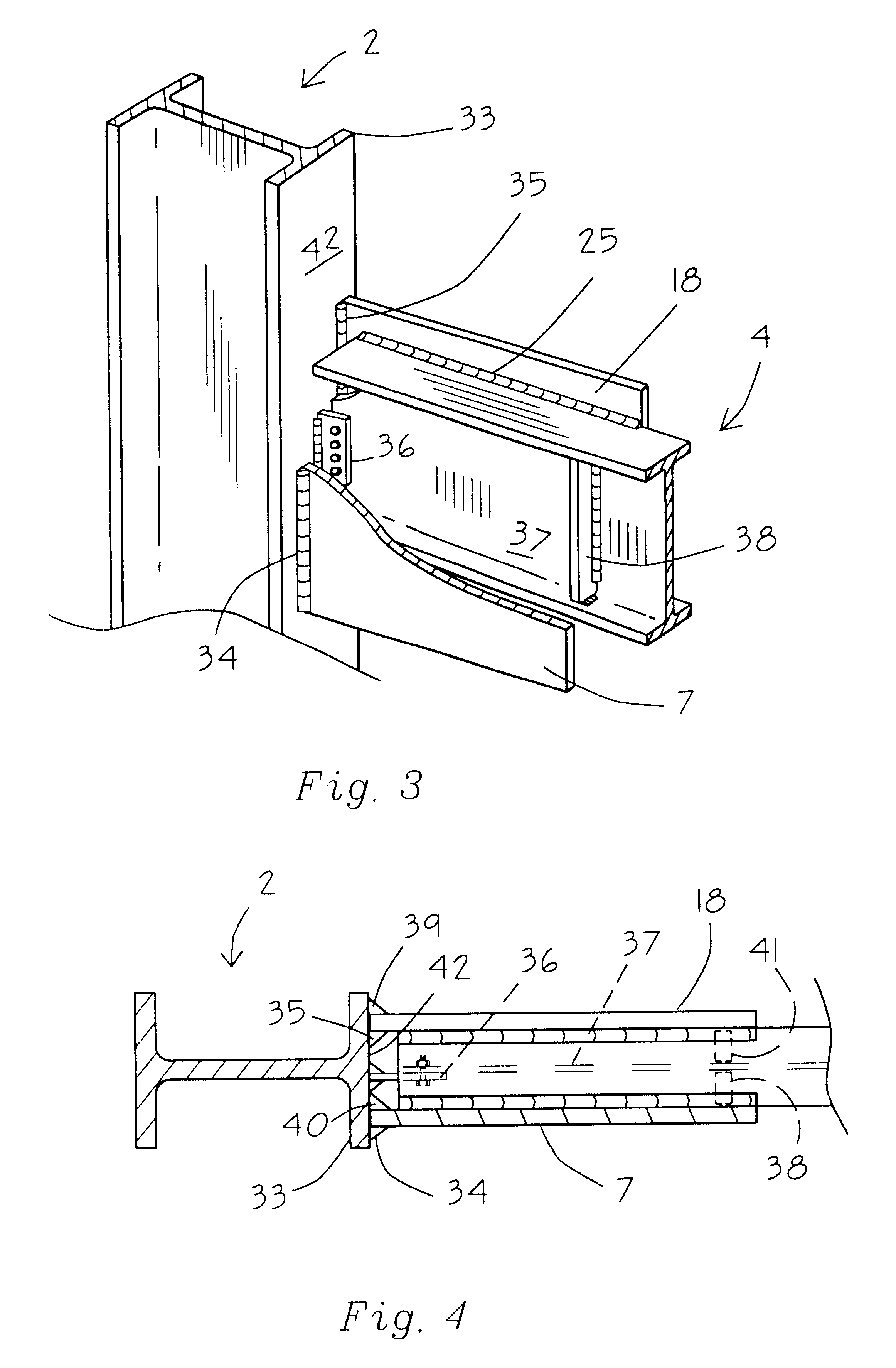 Gusset plates connection of beam to column