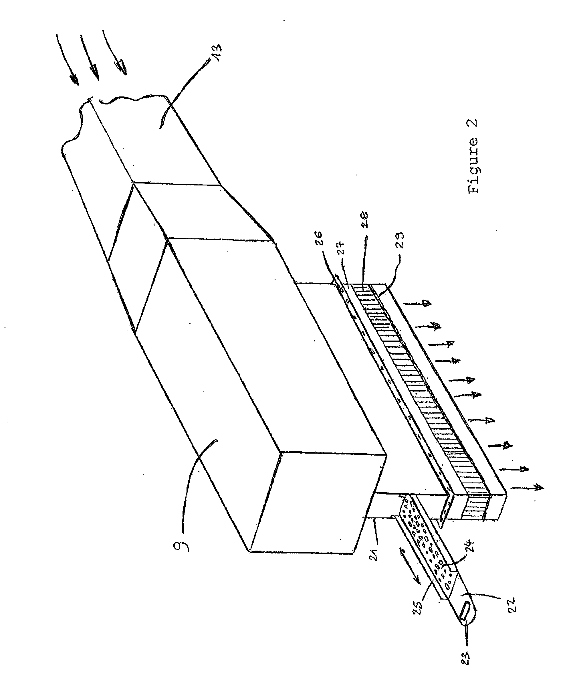 Installation for drying a damp non-woven web