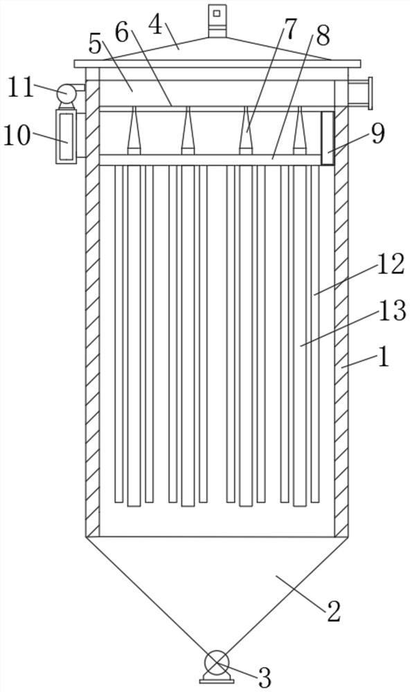 Rotary reverse-blowing flat-belt dust remover