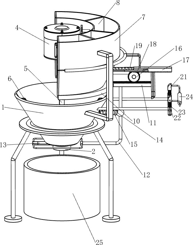 Powder material adding device for concrete production