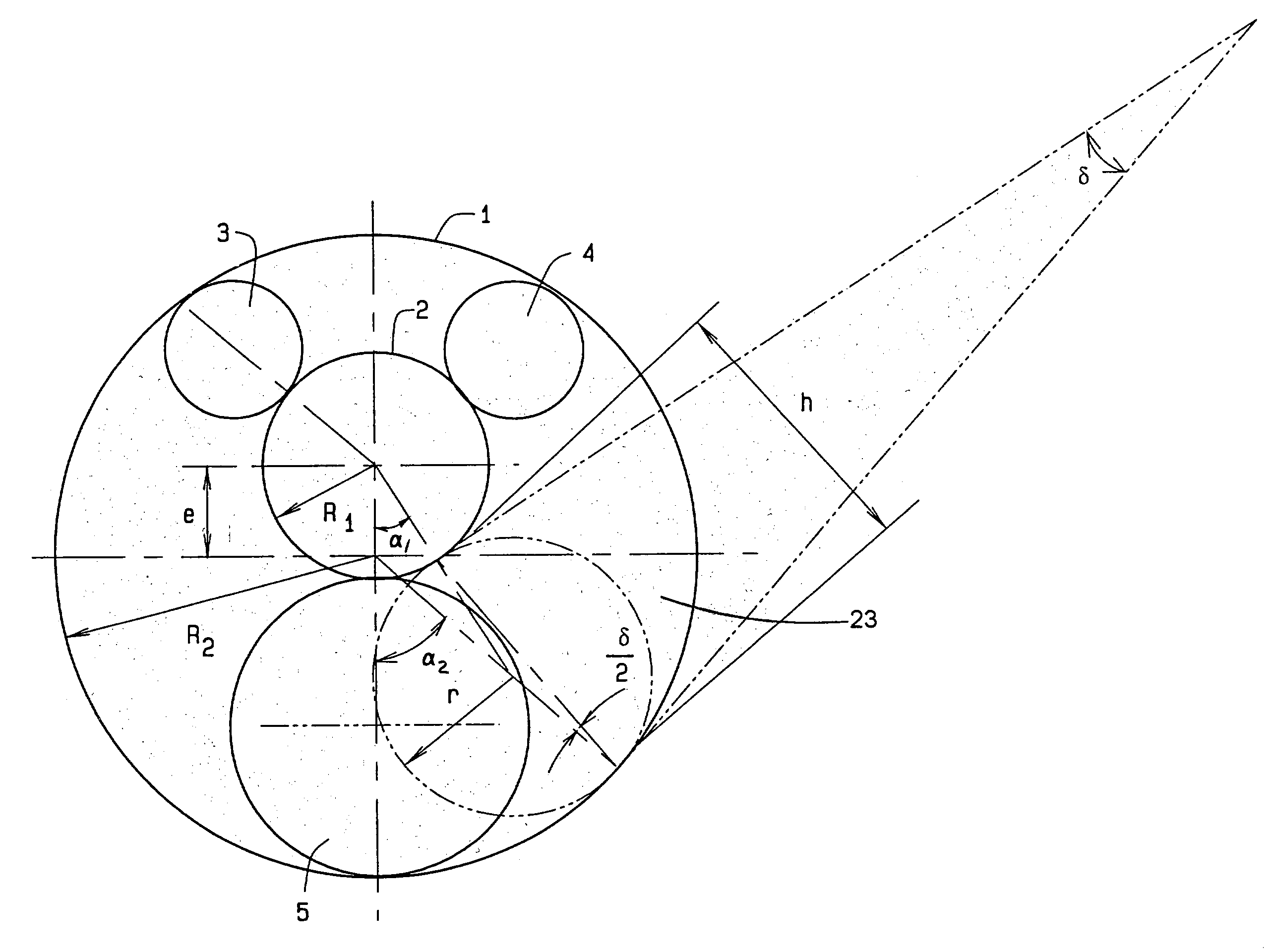 Eccentric planetary traction drive transmission with flexible roller for adaptive self-loading mechanism