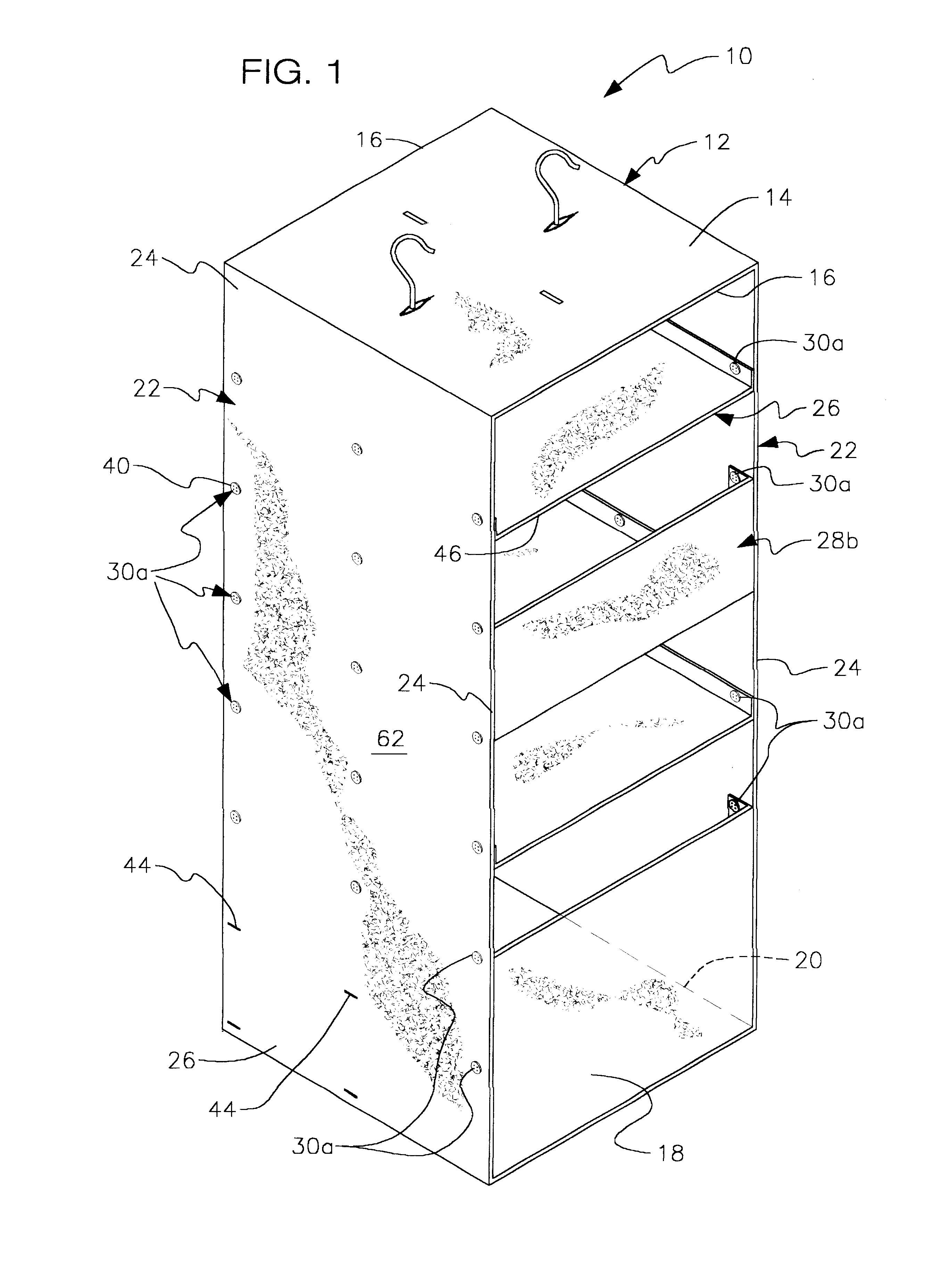 Hanging shelf system