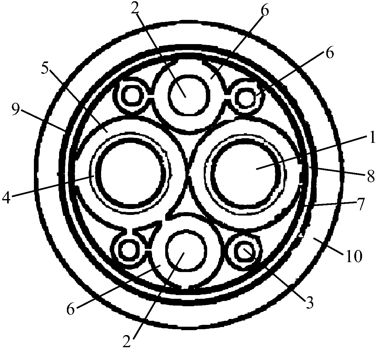 High-temperature power cable for cloud rail transit