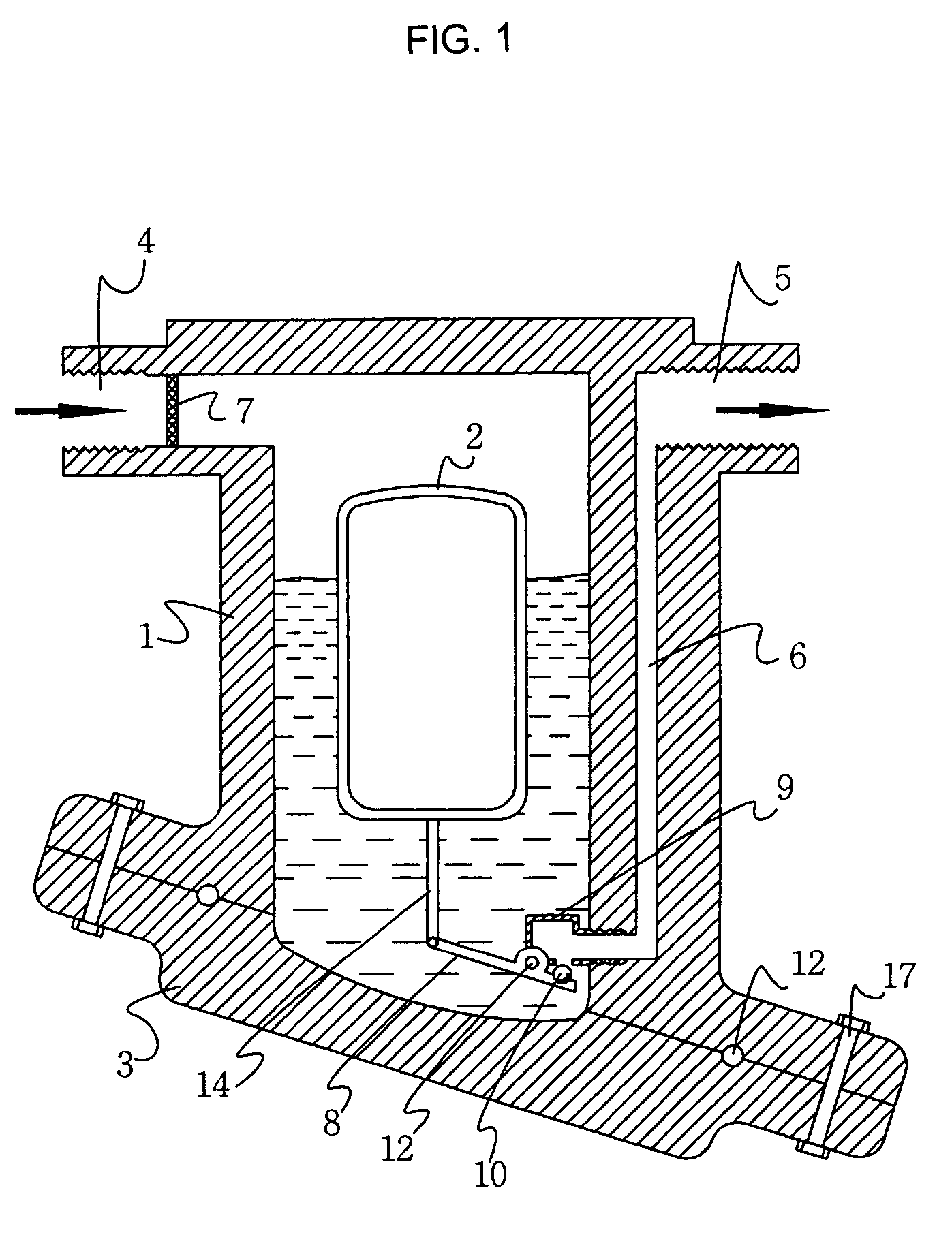 Steam trap with float