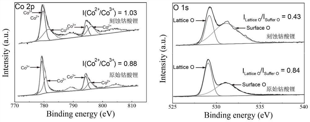 Eutectic solvent etched lithium cobalt oxide catalyst as well as preparation method and application thereof