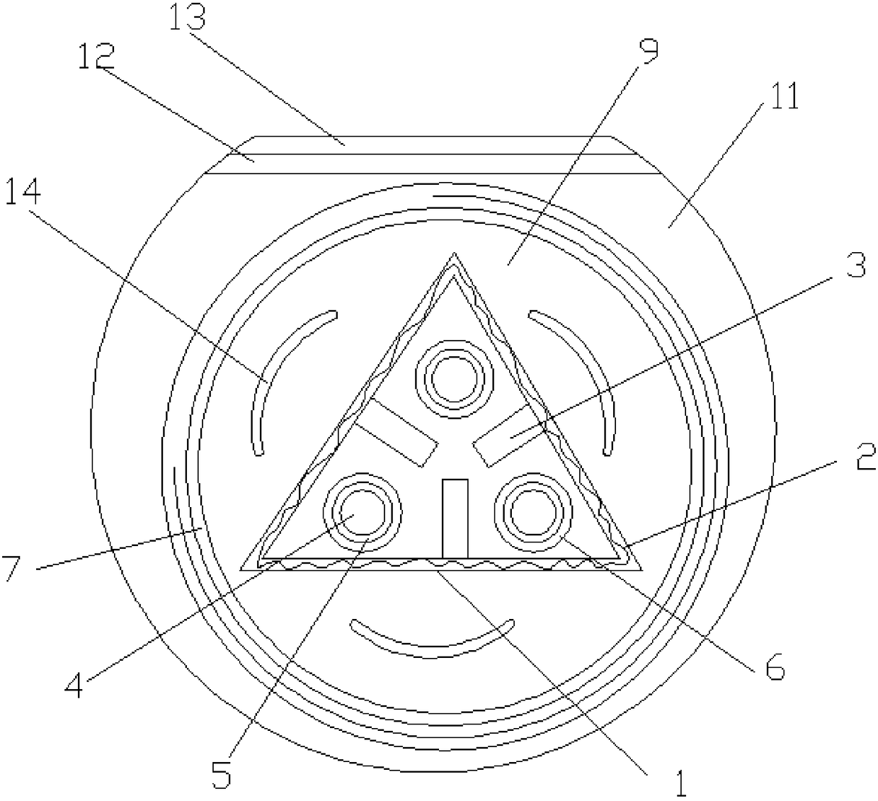 Communication cable structure with triangular fixation layer