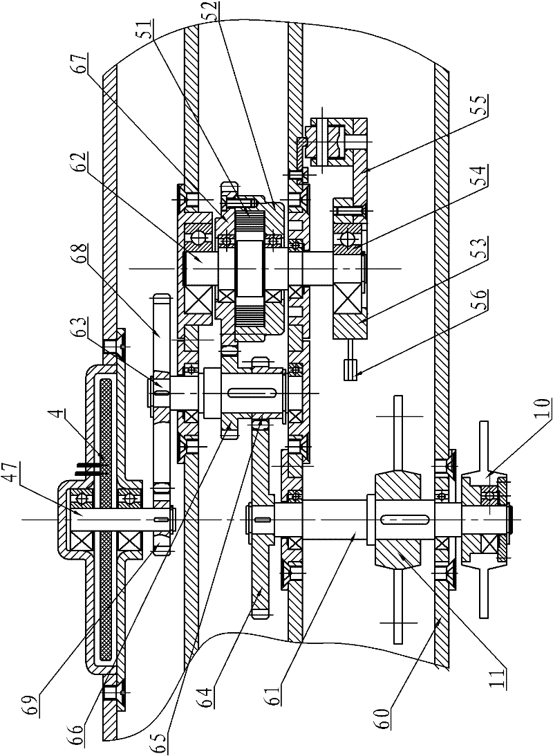 Three-force composite power device for moped