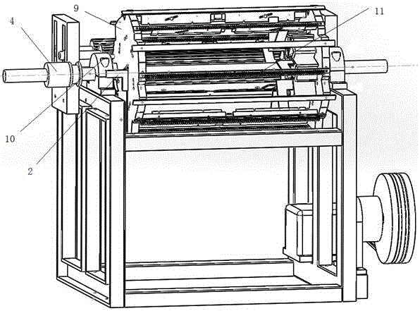 Cotton pushing device for full-automatic cotton chopping machine