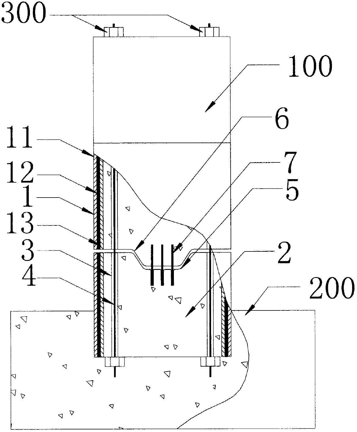 Assembly-type composite tube sea-water sea-sand concrete bridge pier and manufacturing method