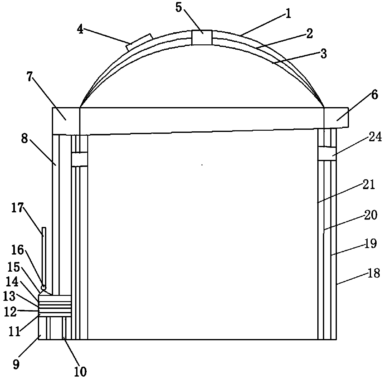 An ecological exhibition hall and its construction method