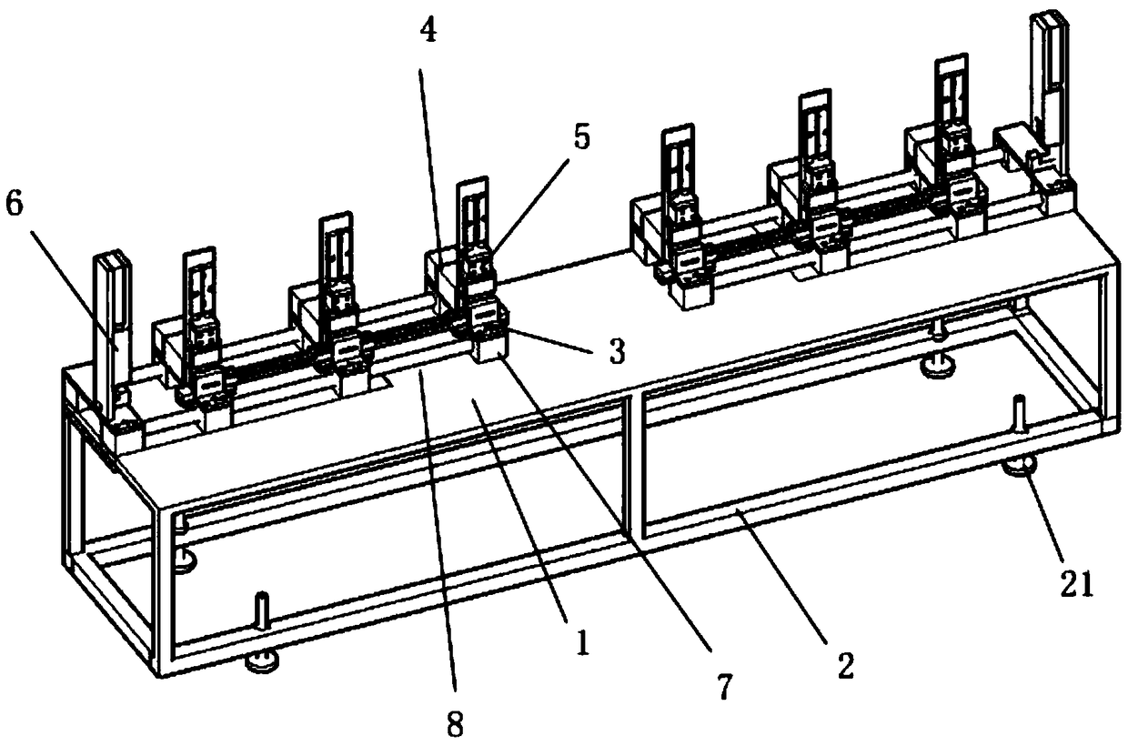 Multi-station automatic blanking machine mechanical device and blanking method