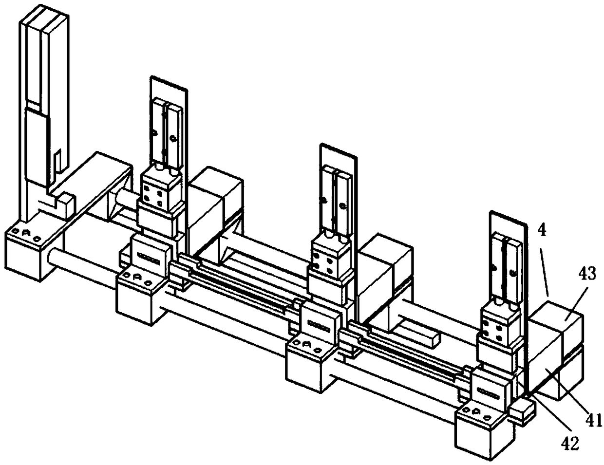 Multi-station automatic blanking machine mechanical device and blanking method