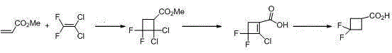 3,3-gem-difluoro cyclobutanecarboxylic acid industrial preparation method
