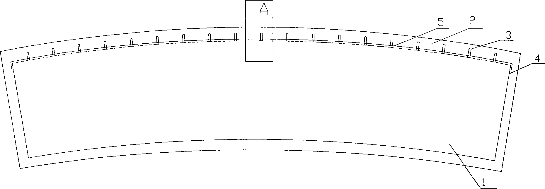 Technique for strengthening boundary face of functional gradient material of shield duct piece by using FRP rib