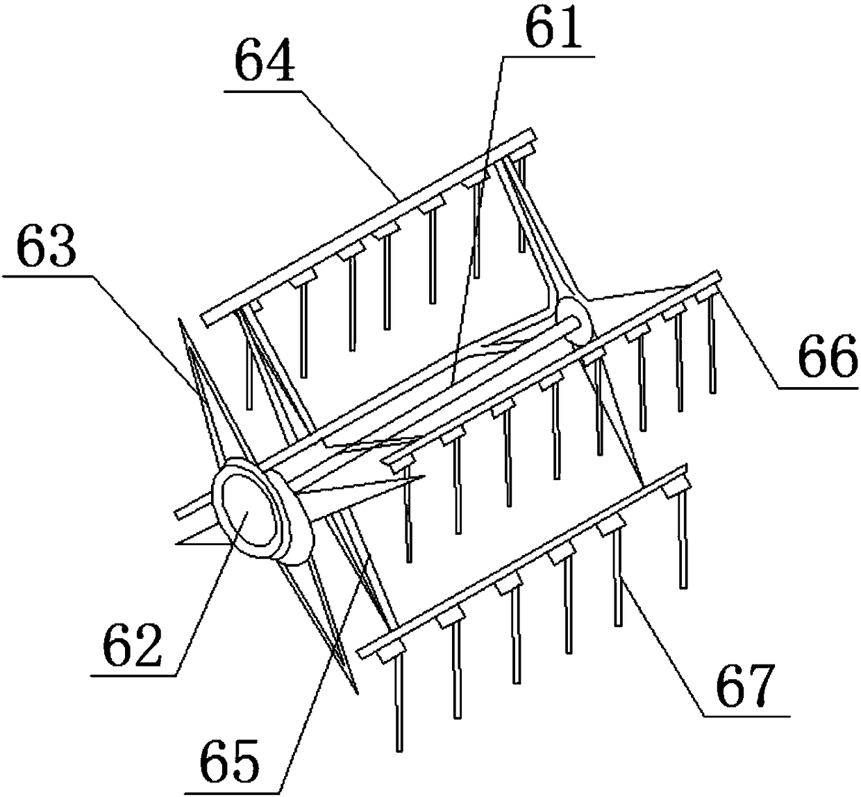 Cotton stalk stubbing device