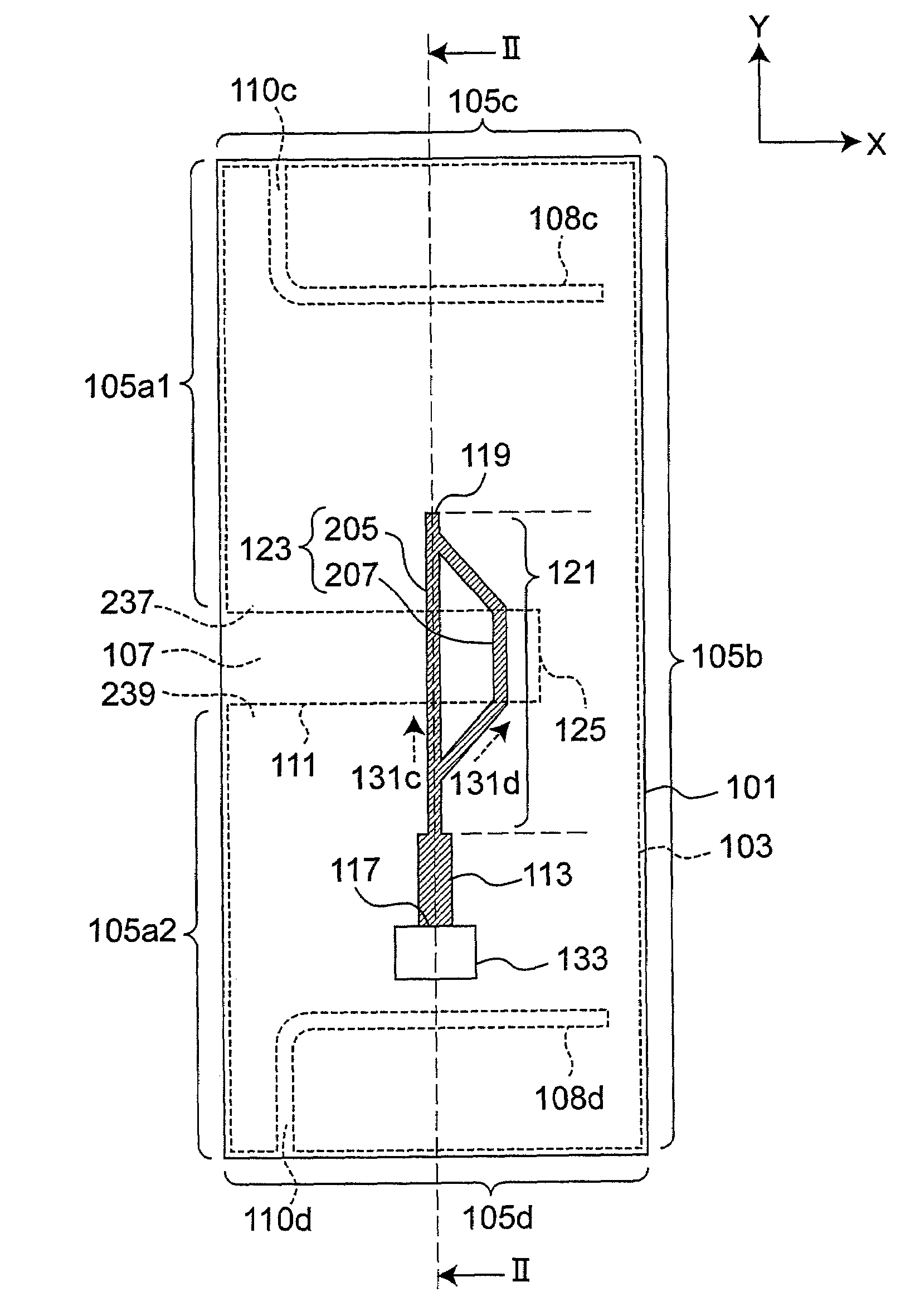 Wide-band slot antenna apparatus with stop band