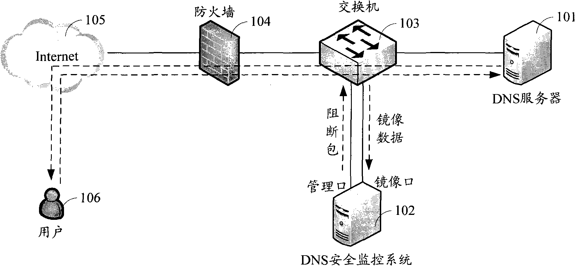 DNS (Domain Name Server) safety monitoring system and method