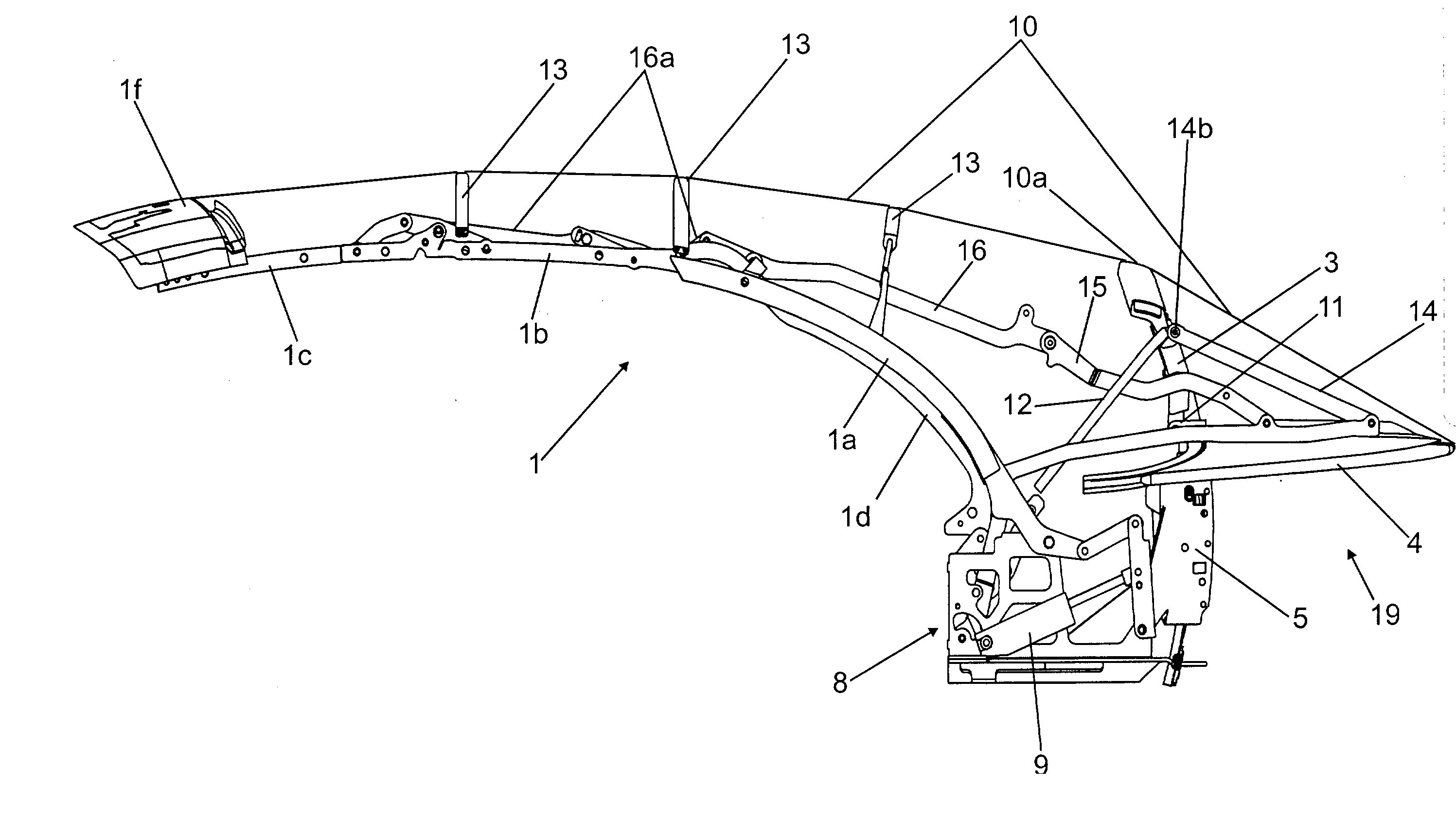 Top for a convertible vehicle