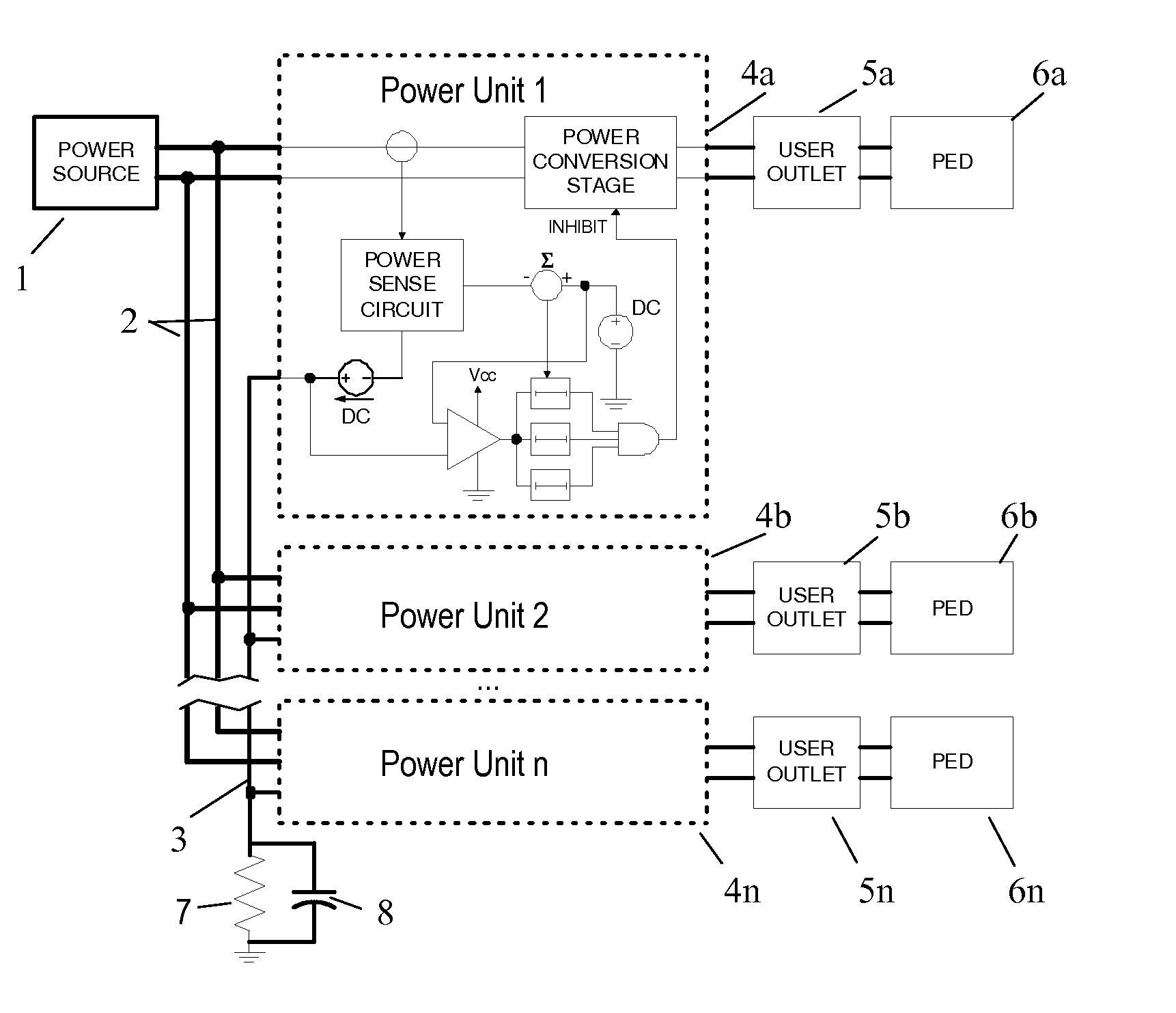 Load Distribution System and Power Management System and Method