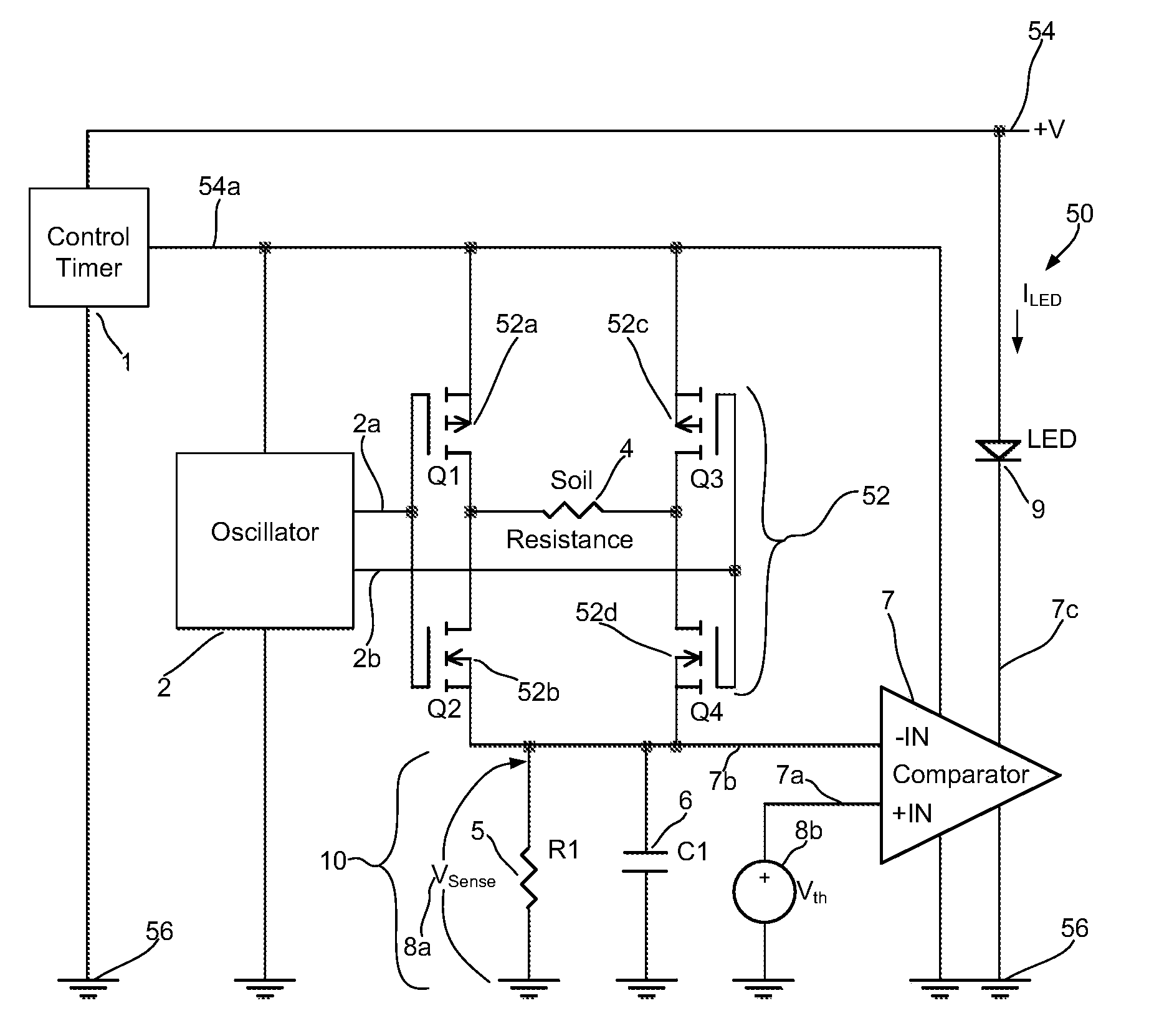 Soil moisture sensor with long battery life