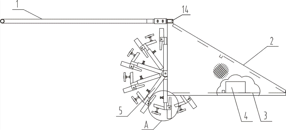 Rotary seedling-transplanting hole-digging machine